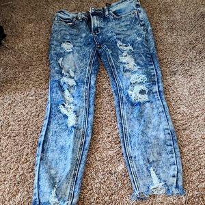 High rise skinny jeans